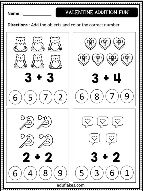 Kindergarten Valentines Day Worksheets Free PDF - Eduflakes