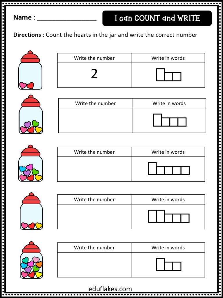 Kindergarten Valentines Day Worksheets Free PDF - Eduflakes